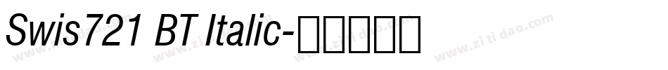 Swis721 BT Italic字体转换